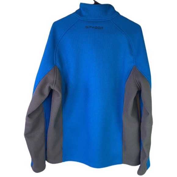 SPYDER Blue Fleece Lined Knit Jacket | L - Picture 2 of 10